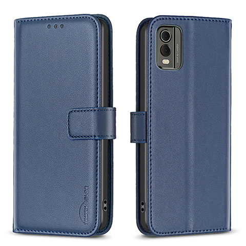 Funda de Cuero Cartera con Soporte Carcasa B17F para Nokia C210 Azul