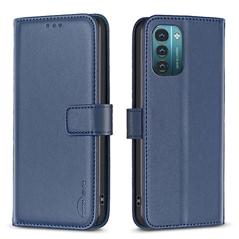 Funda de Cuero Cartera con Soporte Carcasa B17F para Nokia G11 Azul