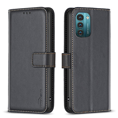 Funda de Cuero Cartera con Soporte Carcasa B17F para Nokia G11 Negro