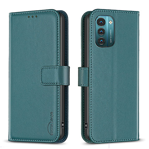 Funda de Cuero Cartera con Soporte Carcasa B17F para Nokia G11 Verde