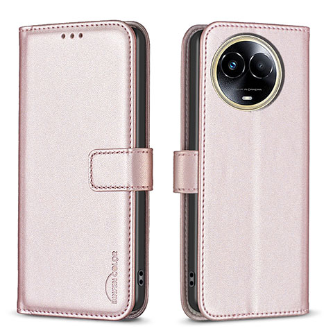 Funda de Cuero Cartera con Soporte Carcasa B17F para Realme 11 5G Oro Rosa