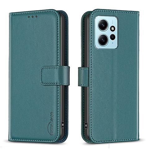 Funda de Cuero Cartera con Soporte Carcasa B17F para Xiaomi Redmi Note 12 4G Verde