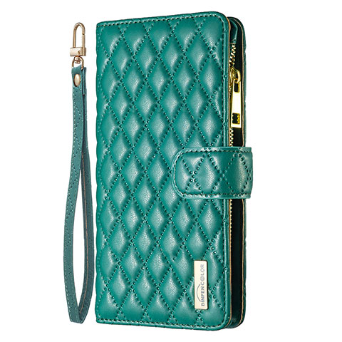 Funda de Cuero Cartera con Soporte Carcasa B18F para Oppo A2 5G Verde