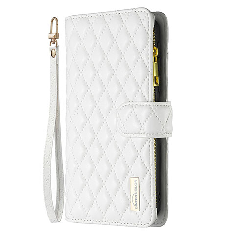 Funda de Cuero Cartera con Soporte Carcasa B11F para Oppo A79 5G Blanco