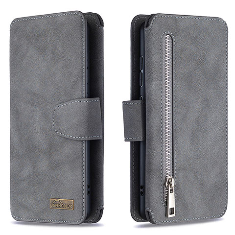 Funda de Cuero Cartera con Soporte Carcasa B18F para Samsung Galaxy A51 5G Gris