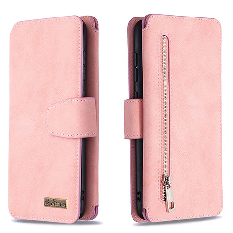 Funda de Cuero Cartera con Soporte Carcasa B18F para Samsung Galaxy A70S Oro Rosa