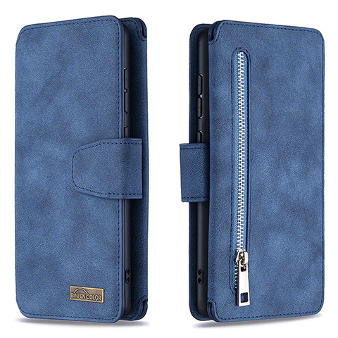 Funda de Cuero Cartera con Soporte Carcasa B18F para Samsung Galaxy A71 4G A715 Azul