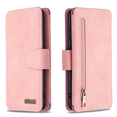 Funda de Cuero Cartera con Soporte Carcasa B18F para Samsung Galaxy A71 4G A715 Oro Rosa