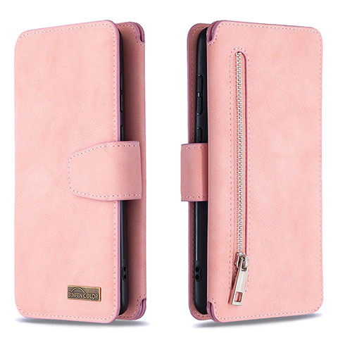 Funda de Cuero Cartera con Soporte Carcasa B18F para Samsung Galaxy M60s Oro Rosa