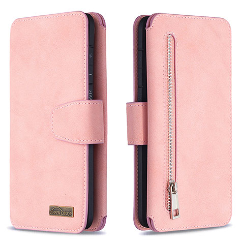 Funda de Cuero Cartera con Soporte Carcasa B18F para Samsung Galaxy S20 Plus 5G Oro Rosa