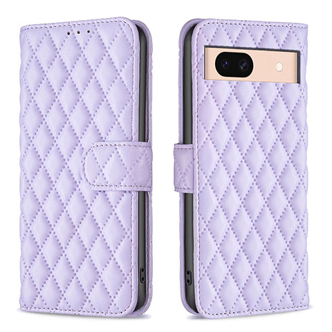 Funda de Cuero Cartera con Soporte Carcasa B19F para Google Pixel 8a 5G Morado