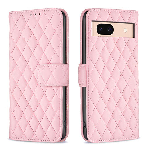 Funda de Cuero Cartera con Soporte Carcasa B19F para Google Pixel 8a 5G Oro Rosa