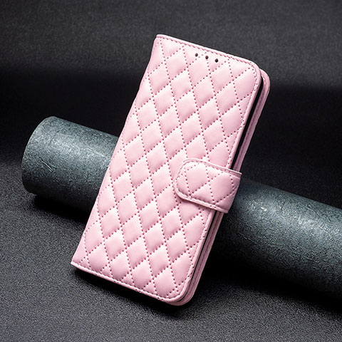 Funda de Cuero Cartera con Soporte Carcasa B19F para Huawei Honor X7a Oro Rosa