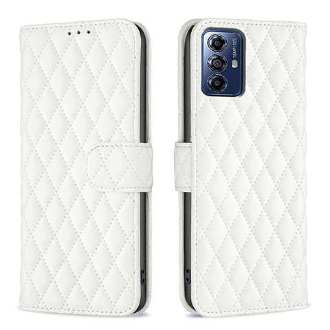 Funda de Cuero Cartera con Soporte Carcasa B19F para Motorola Moto G Play Gen 2 Blanco