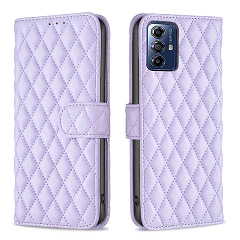 Funda de Cuero Cartera con Soporte Carcasa B19F para Motorola Moto G Play Gen 2 Morado