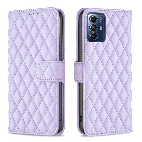 Funda de Cuero Cartera con Soporte Carcasa B19F para Motorola Moto G Power (2022) Morado