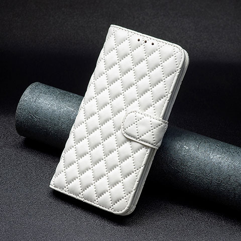 Funda de Cuero Cartera con Soporte Carcasa B19F para Nokia C12 Pro Blanco