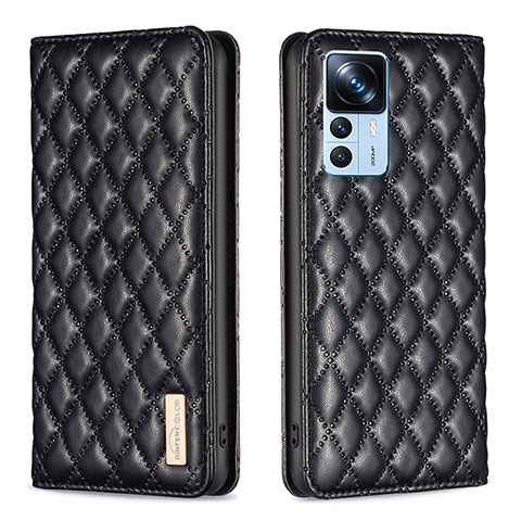 Funda de Cuero Cartera con Soporte Carcasa B19F para Xiaomi Mi 12T 5G Negro