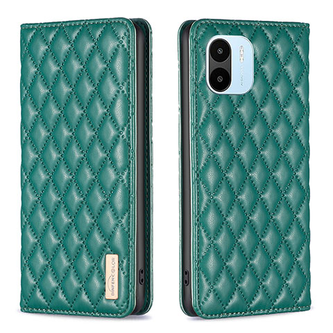 Funda de Cuero Cartera con Soporte Carcasa B19F para Xiaomi Poco C50 Verde