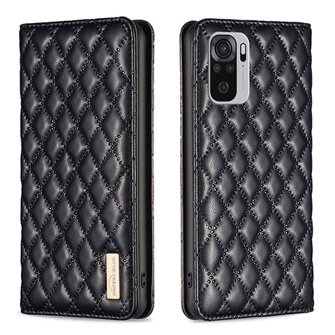 Funda de Cuero Cartera con Soporte Carcasa B19F para Xiaomi Poco M5S Negro