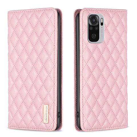 Funda de Cuero Cartera con Soporte Carcasa B19F para Xiaomi Poco M5S Oro Rosa