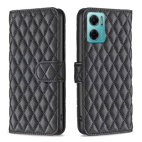 Funda de Cuero Cartera con Soporte Carcasa B19F para Xiaomi Redmi 10 5G Negro