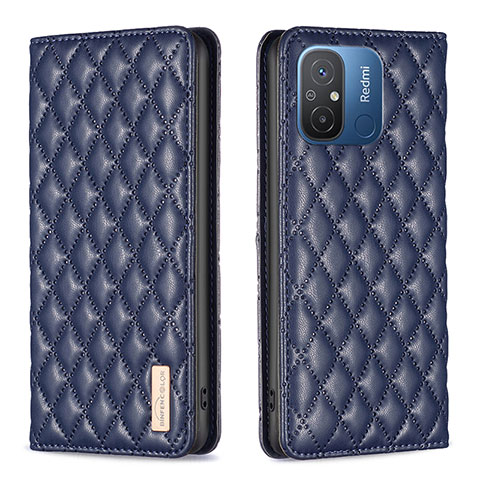 Funda de Cuero Cartera con Soporte Carcasa B19F para Xiaomi Redmi 12C 4G Azul