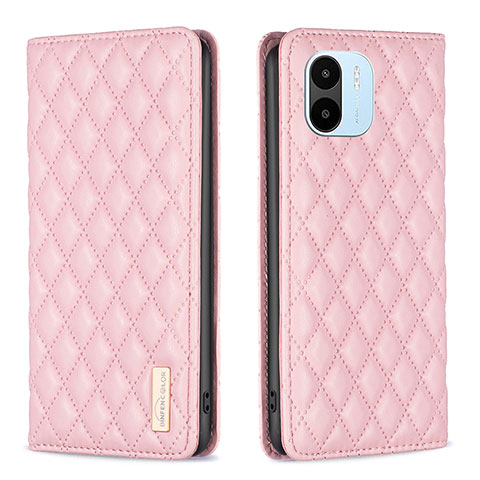 Funda de Cuero Cartera con Soporte Carcasa B19F para Xiaomi Redmi A2 Plus Oro Rosa