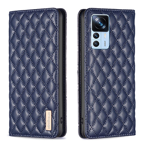 Funda de Cuero Cartera con Soporte Carcasa B19F para Xiaomi Redmi K50 Ultra 5G Azul