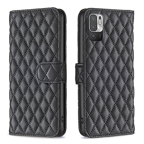 Funda de Cuero Cartera con Soporte Carcasa B19F para Xiaomi Redmi Note 10 5G Negro