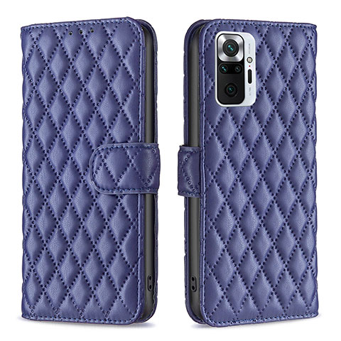 Funda de Cuero Cartera con Soporte Carcasa B19F para Xiaomi Redmi Note 10 Pro 4G Azul