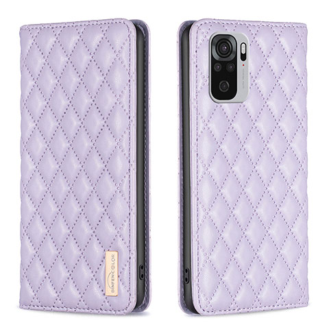 Funda de Cuero Cartera con Soporte Carcasa B19F para Xiaomi Redmi Note 11 SE India 4G Morado