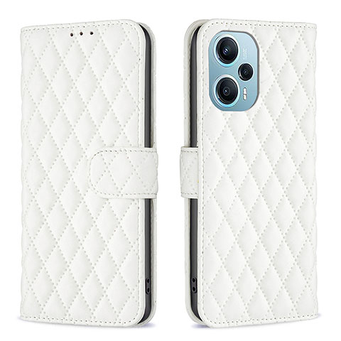 Funda de Cuero Cartera con Soporte Carcasa B19F para Xiaomi Redmi Note 12 Turbo 5G Blanco