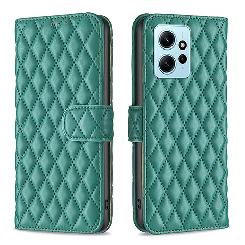 Funda de Cuero Cartera con Soporte Carcasa B20F para Xiaomi Redmi Note 12 4G Verde