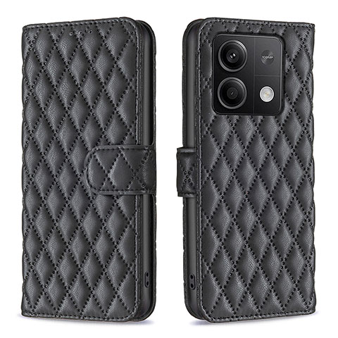 Funda de Cuero Cartera con Soporte Carcasa B20F para Xiaomi Redmi Note 13 5G Negro