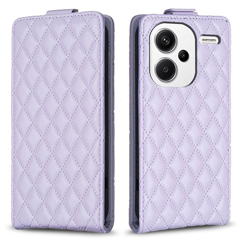 Funda de Cuero Cartera con Soporte Carcasa B20F para Xiaomi Redmi Note 13 Pro+ Plus 5G Purpura Claro