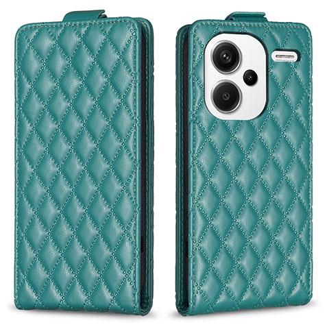 Funda de Cuero Cartera con Soporte Carcasa B20F para Xiaomi Redmi Note 13 Pro+ Plus 5G Verde