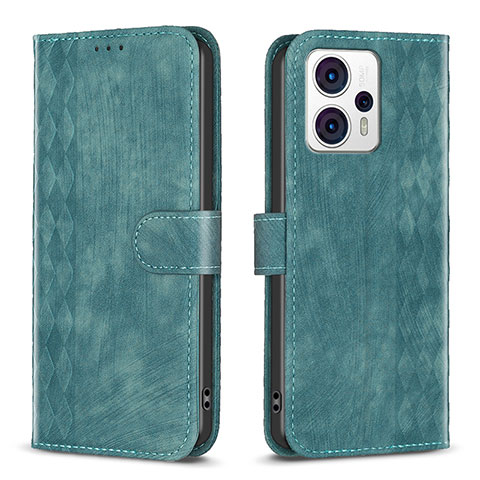 Funda de Cuero Cartera con Soporte Carcasa B21F para Motorola Moto G13 Verde