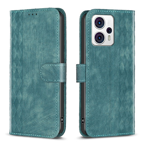 Funda de Cuero Cartera con Soporte Carcasa B21F para Motorola Moto G23 Verde