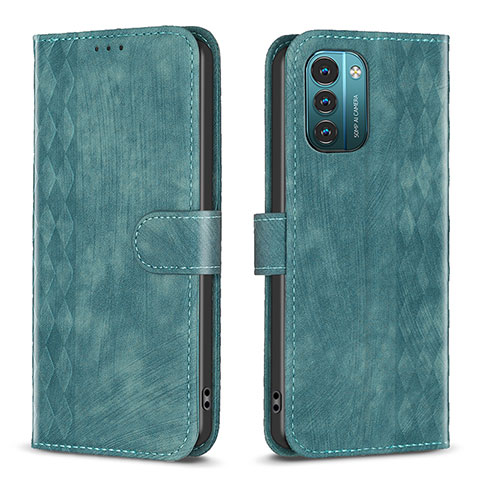 Funda de Cuero Cartera con Soporte Carcasa B21F para Nokia G11 Verde