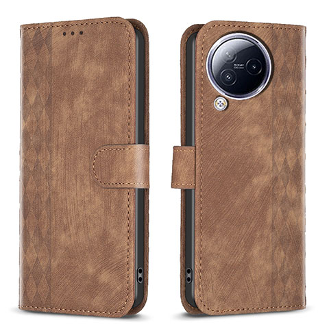 Funda de Cuero Cartera con Soporte Carcasa B21F para Xiaomi Civi 3 5G Marron