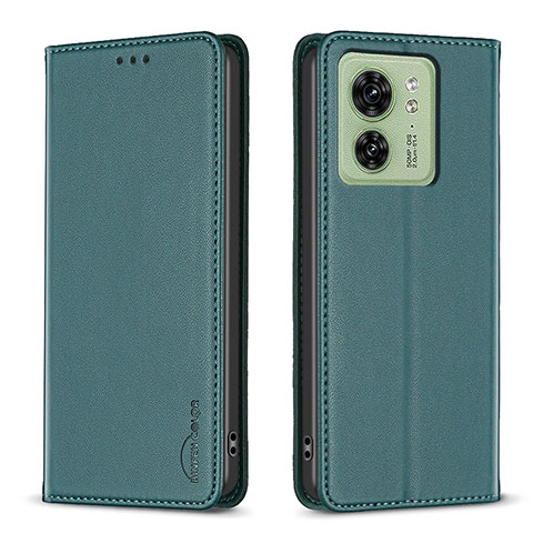 Funda de Cuero Cartera con Soporte Carcasa B22F para Motorola Moto Edge (2023) 5G Verde