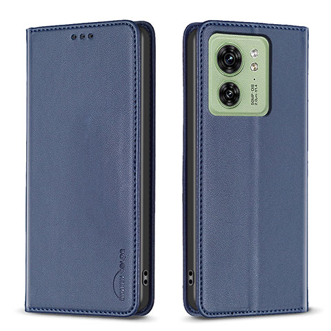 Funda de Cuero Cartera con Soporte Carcasa B22F para Motorola Moto Edge 40 5G Azul