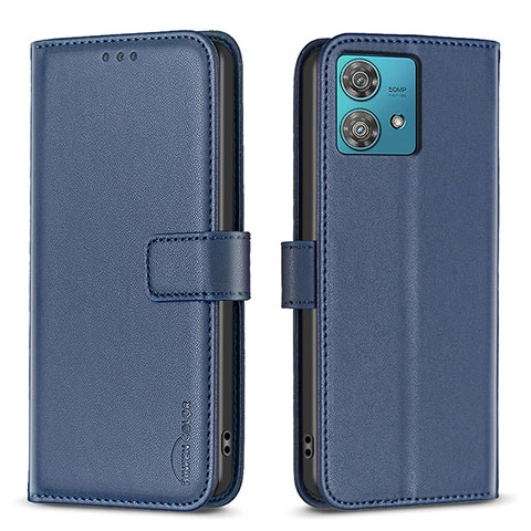 Funda de Cuero Cartera con Soporte Carcasa B22F para Motorola Moto Edge 40 Neo 5G Azul