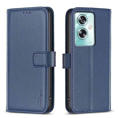 Funda de Cuero Cartera con Soporte Carcasa B22F para Oppo A2 5G Azul