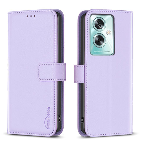 Funda de Cuero Cartera con Soporte Carcasa B22F para Oppo A79 5G Purpura Claro