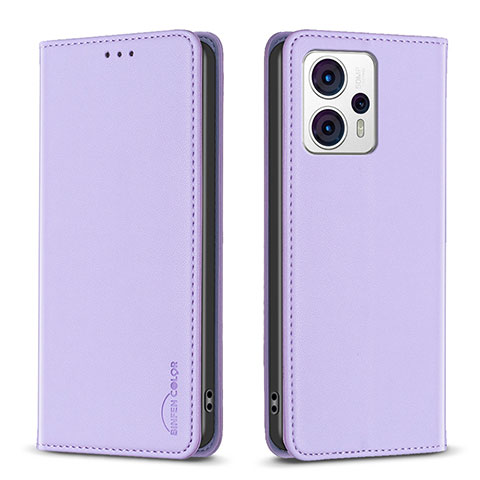 Funda de Cuero Cartera con Soporte Carcasa B23F para Motorola Moto G13 Purpura Claro