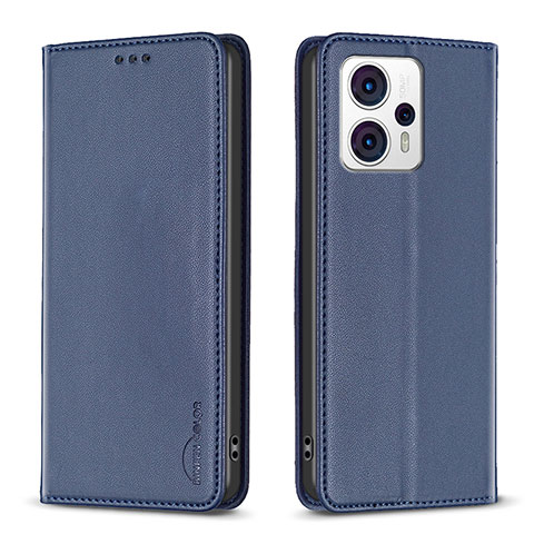 Funda de Cuero Cartera con Soporte Carcasa B23F para Motorola Moto G23 Azul