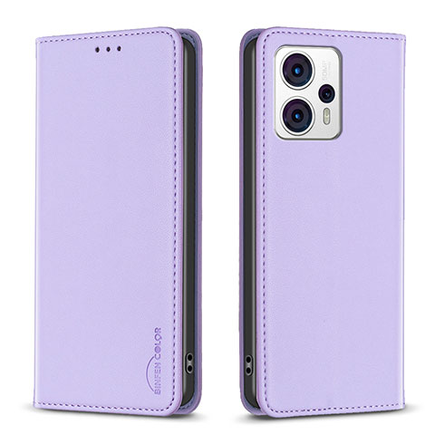 Funda de Cuero Cartera con Soporte Carcasa B23F para Motorola Moto G23 Purpura Claro