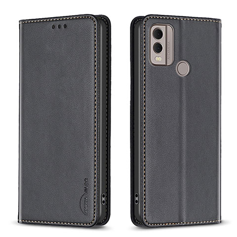 Funda de Cuero Cartera con Soporte Carcasa B23F para Nokia C22 Negro